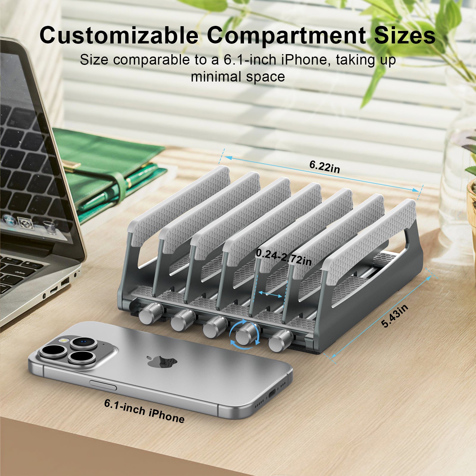 6 Slot Side-Adjust Stand