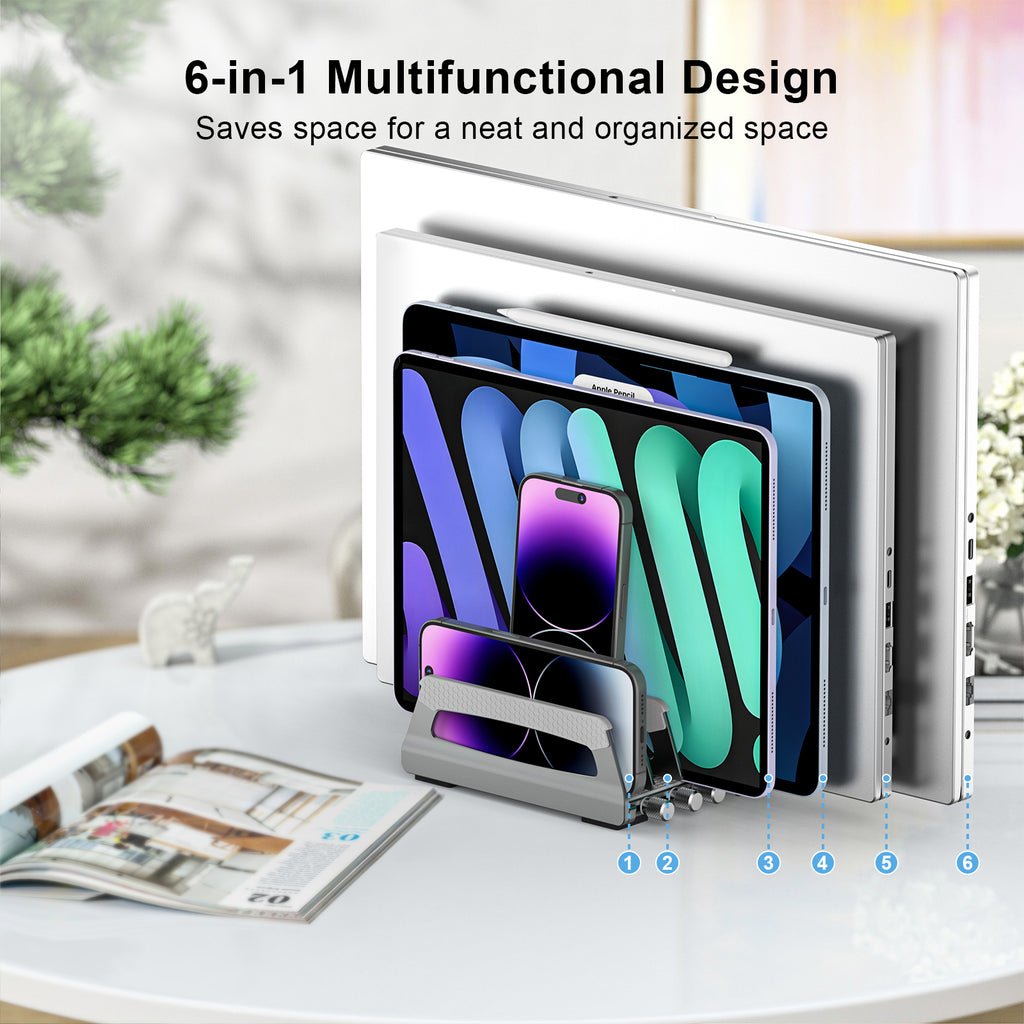 6 Slot Side-Adjust Stand