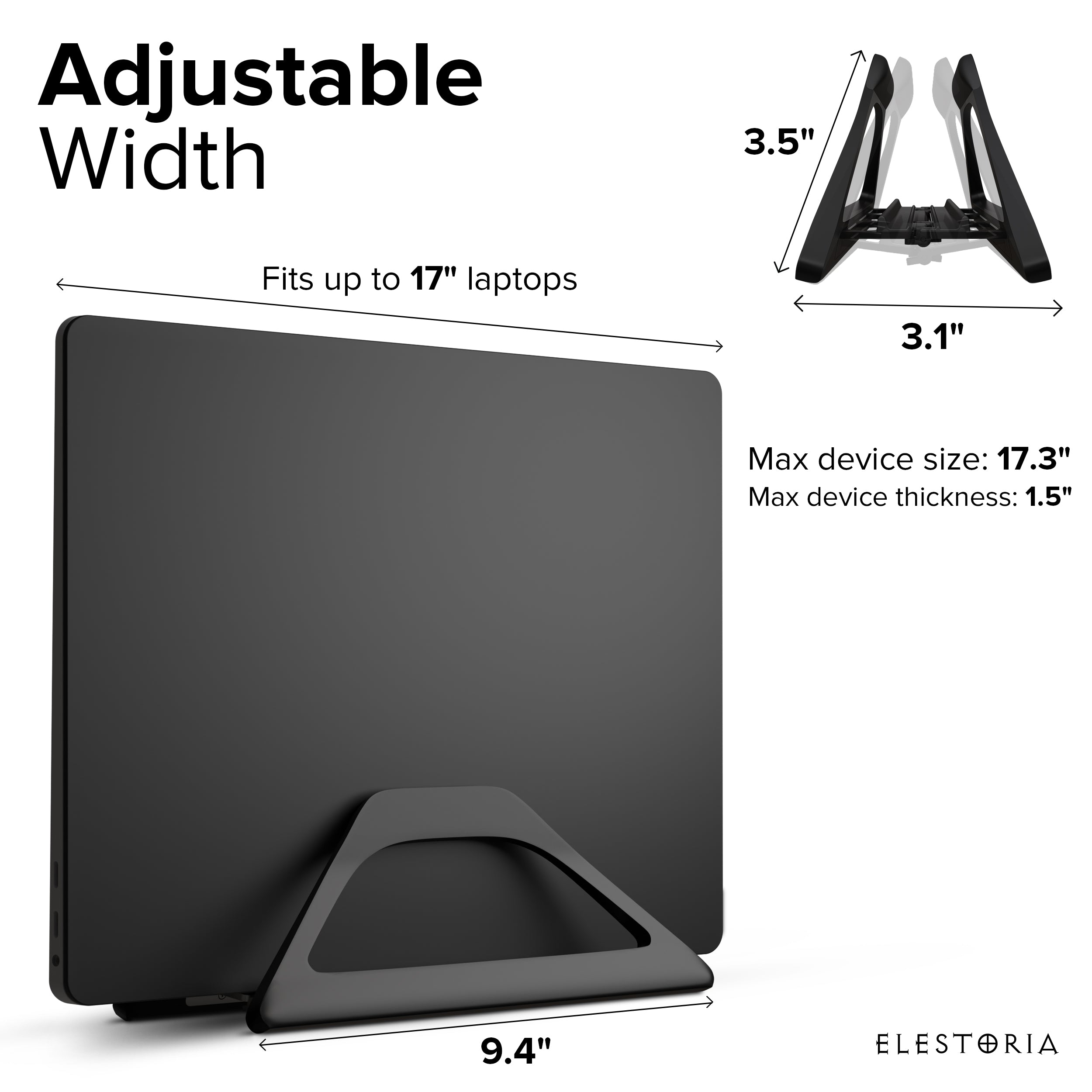 Gravity Laptop Stand - Black