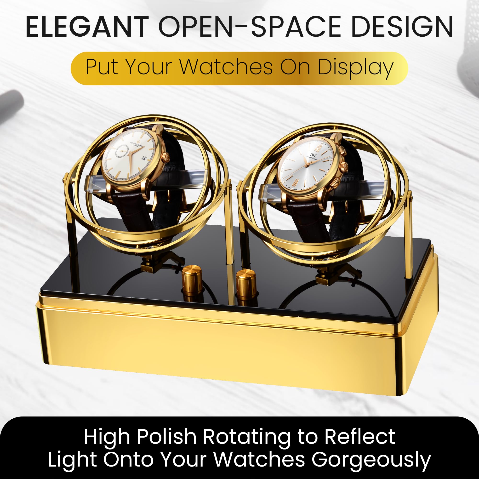 Orbit Dual Watch Winder - Gold