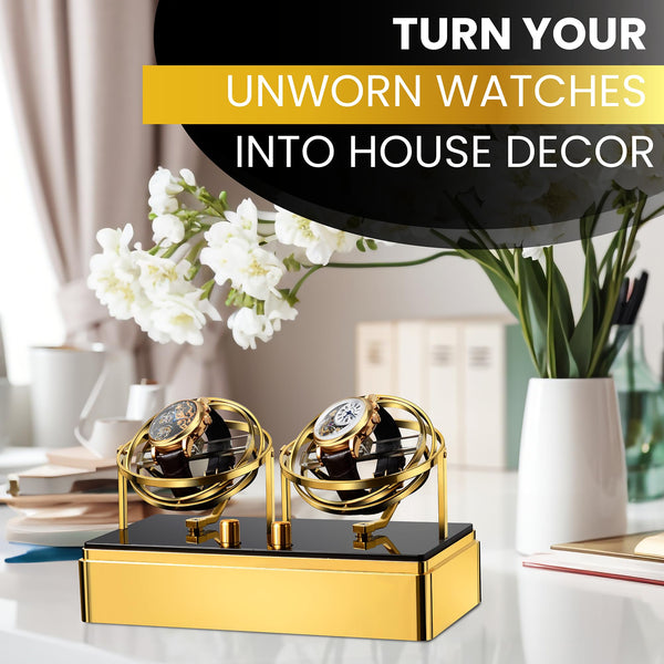 Orbit Dual Watch Winder - Gold