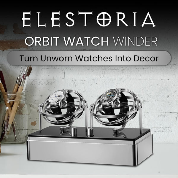 Orbit Dual Watch Winder - Silver