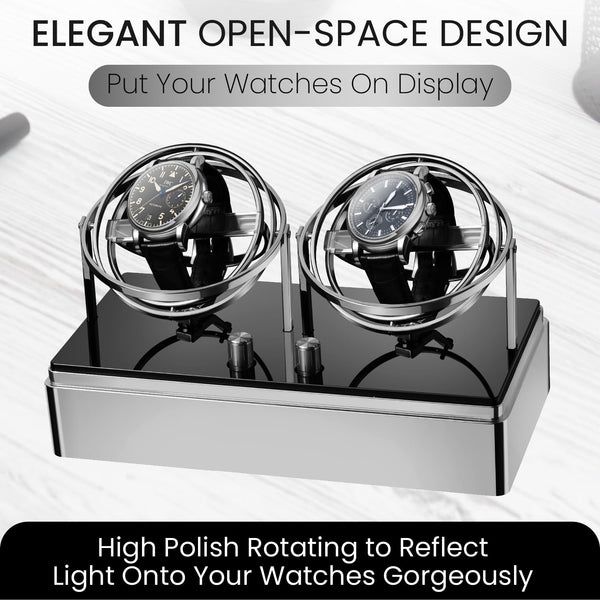 Orbit Dual Watch Winder - Silver