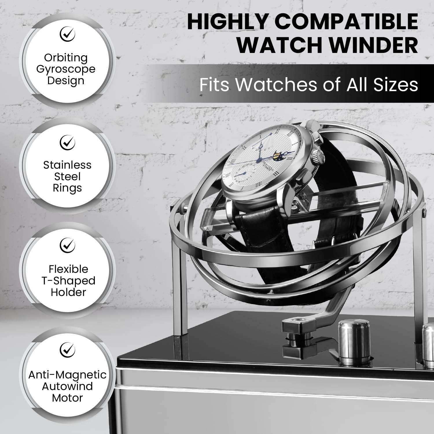 Orbit Dual Watch Winder - Silver