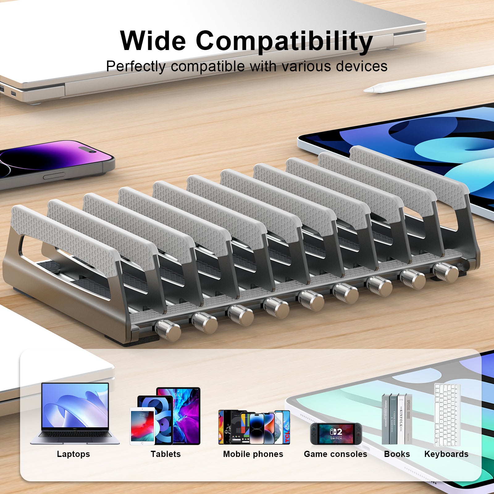 10 Slot Side-Adjust Stand
