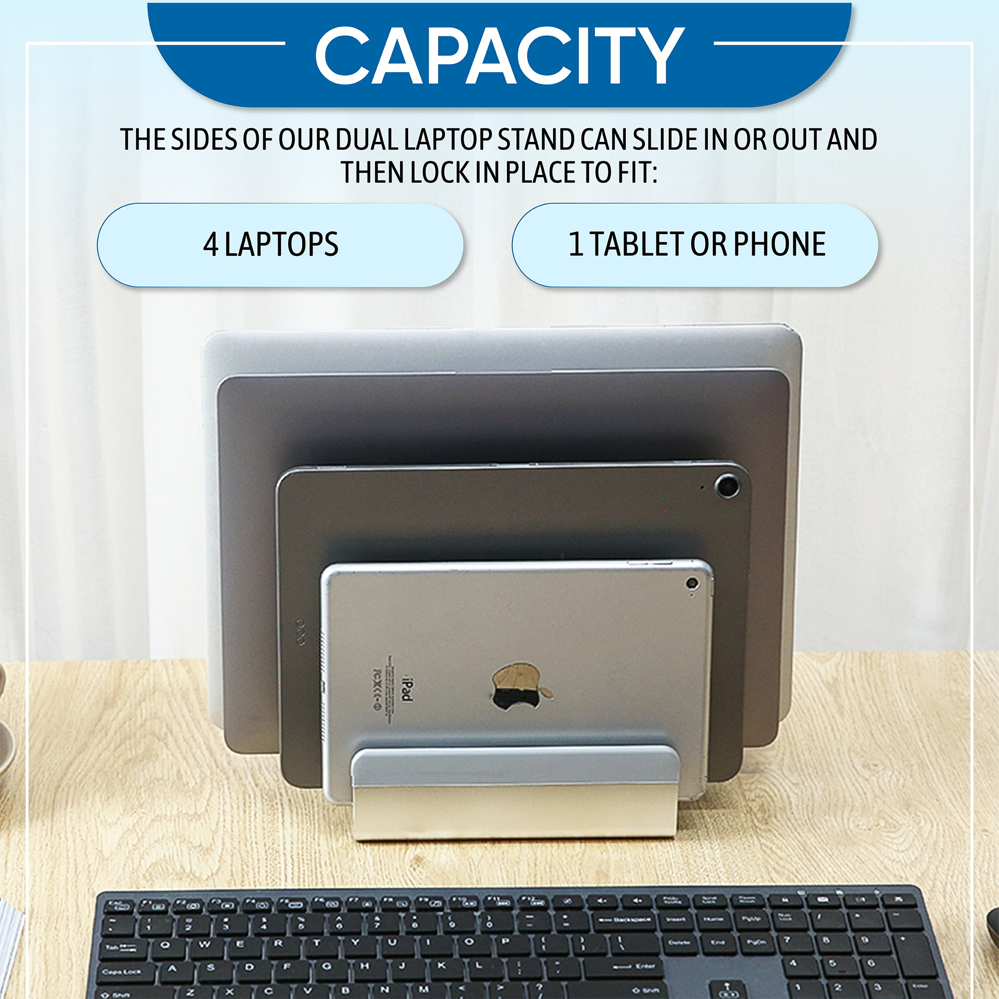 5 Slot Heavy Duty Bottom-Adjust Stand